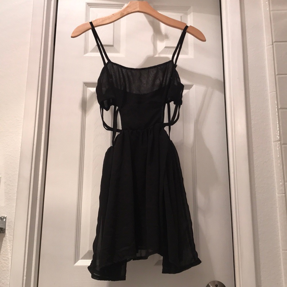 Brandy Melville black dress with side Xs